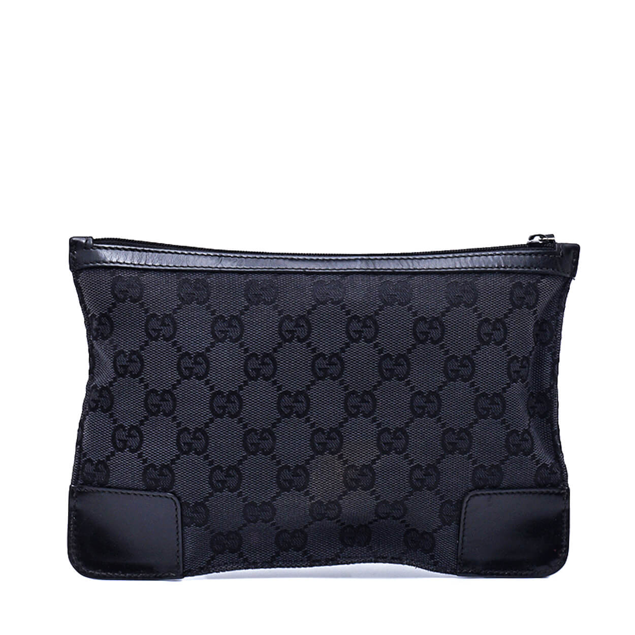 Gucci - Black GG Supreme Fabric Pouch